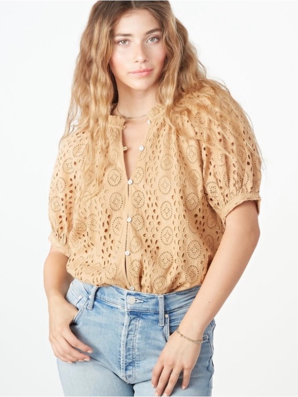 Cleobella Women's Kate Eyelet Blouse